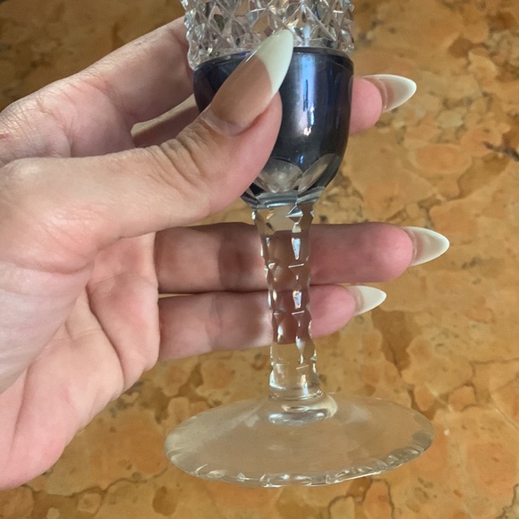 Ebeling & Reuss Marchioness Sapphire Cut to Clear Crystal Champagne Fluted Glass - Picture 3 of 5